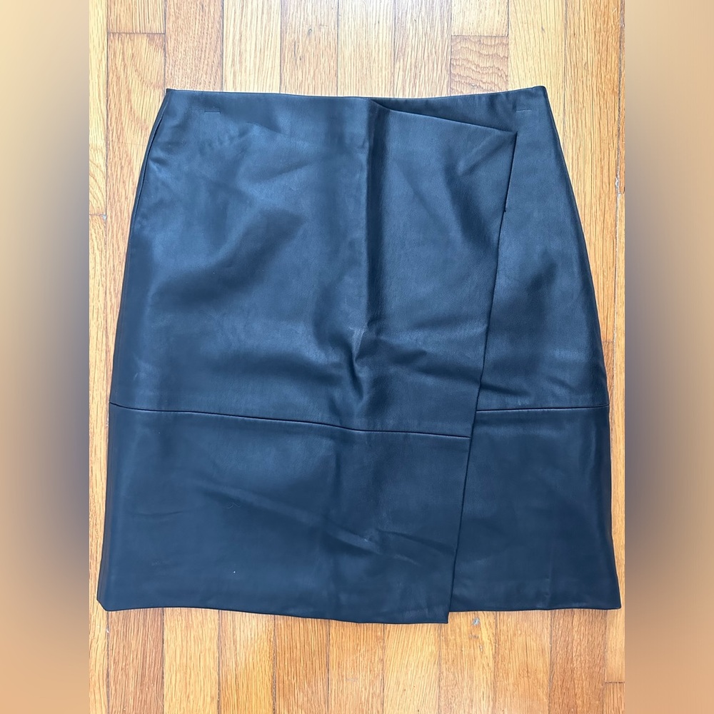 FRNCH black leather skirt